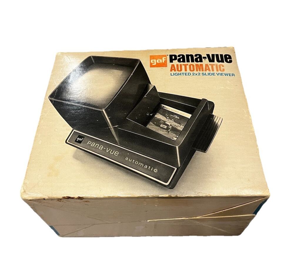 Vintage Gaf Pana-Vue Automatic Lighted 2x2 Slide Viewer Tested Works